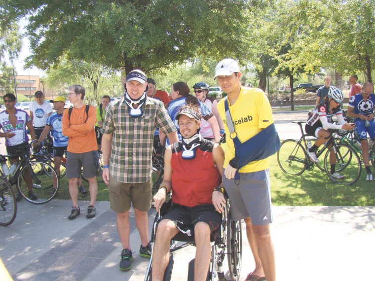 Injured cyclist rally